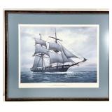 USS Niagara Maritime Ship Art, Custom Frame