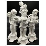 4 Vista Alegre Bisque Porcelain Harvest Cherubs