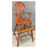 Vtg Maple High Chair