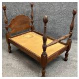 Vintage Mahogany Doll Bed
