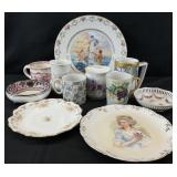 Antique / Vintage Porcelain Cabinet Plates & More