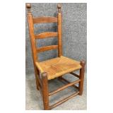 Antique Rush Bottom Ladder Back Chair