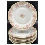 6 Antique Bavarian Porcelain Cabinet Plates