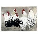 Wall Hanging Canvas of Chickens