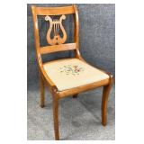Mahogany Lyre Back Side Chair