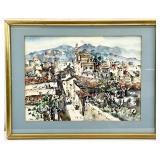 Jamie Oates, Taxco Mexico Signed Watercolor