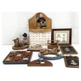 Asst Painted Wood Folk Art Decor