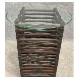 Modern Glass Top Accent/End Table