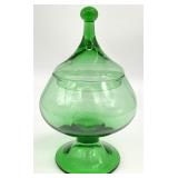 Empoli Green Glass Apothecary Jar