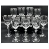 12pc Oneida Crystal Tosca Platinum Wine Glasses