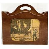 Vintage Wooden Magazine Rack