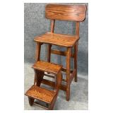Quality Oak Barstool Step Ladder