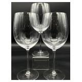 3pc Rogaska Large 10 " Red Wine Glasses