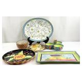 Hand Painted Serving Trays & More