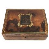 Vintage Leather Wrapped Dresser Box