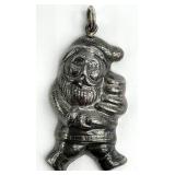 Sterling Silver Santa Claus Necklace Pendant