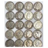 20 - 1964 Or Earlier Roosevelt Dimes