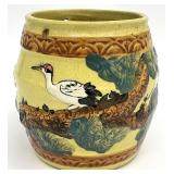 Vintage Asian Majolica Pottery Planter