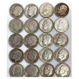 20 - 1964 Or Earlier Roosevelt Dimes