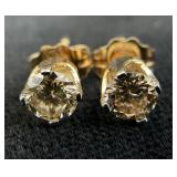 14K Gold & Diamond Stud Earrings