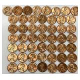 Uncirculated Roll of 50 1966 Lincoln Cents