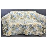 Floral Slipcovered Loveseat