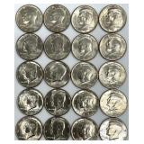 20 Brilliant Uncirculated 1971-D Kennedy Halves