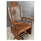 Oak Bentwood Swivel Rocker