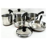 Group Revere Ware Pots
