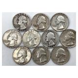 10 1964 or Earlier Washington Quarters