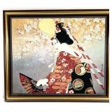 Framed Japanese Geisha Print