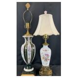 2 Vintage Porcelain Lamps