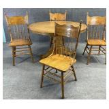 Oak Dining Table & 4 Chairs