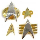 4pc Vintage Star Trek Collectible Pins & More