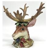 Fitz & Floyd Christmas Deer Centerpiece
