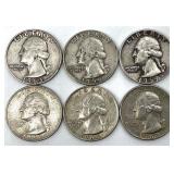 6 - 1964 or Earlier Washington Quarters