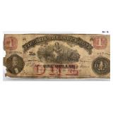 1862 $1 Confederate Virginia Treasury Note