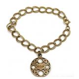 10K Gold Eaton Logo Bracelet