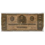 1862 $1 Confederate States of America Note