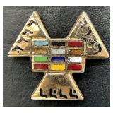 10K Gold Top Masonic Royal Arch Tie Tack