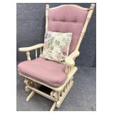 Pickled Oak Glider Rocker