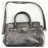 Michael Kors Hamilton Gunmetal Leather Bag