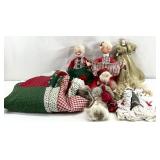Vintage Christmas Tree Skirt, Figures & More