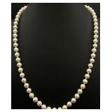 14K Gold Clasp Pearl Necklace