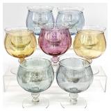 7 Colored Glass Shrimp Cocktail Chillers