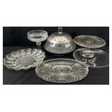 Vintage Glass Egg Plate, Cake Stand & More
