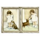 2 Vintage Bessie Pease Gutmann Art Prints