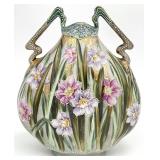 Hand Painted Nippon Moriage Vase