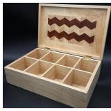 Wooden Box w/ Divided Interior