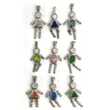 Group Sterling Silver Birthstone Charms